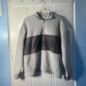 Gray Top Man half zip light fleece